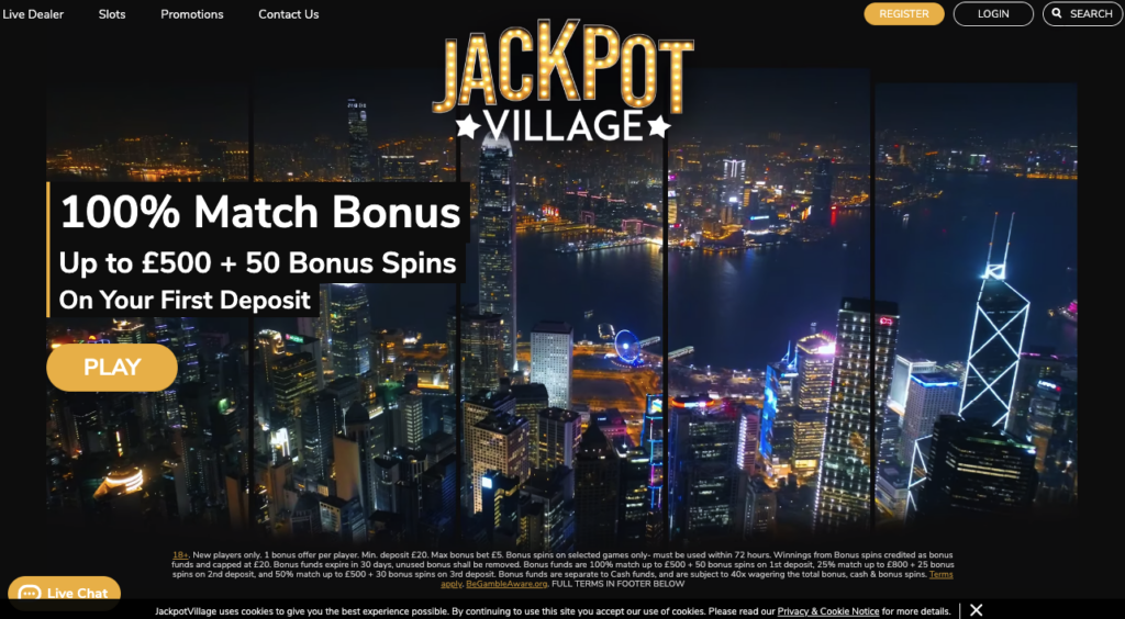 jackpot village welcome